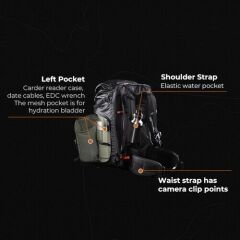 PGYTECH OnePro Flex Backpack 40L (Space Black) +Camera Insert L