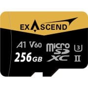 Exascend Catalyst microSD V60, A1 256GB, w/ adapter - 280MB/S Read -180MB/S Write