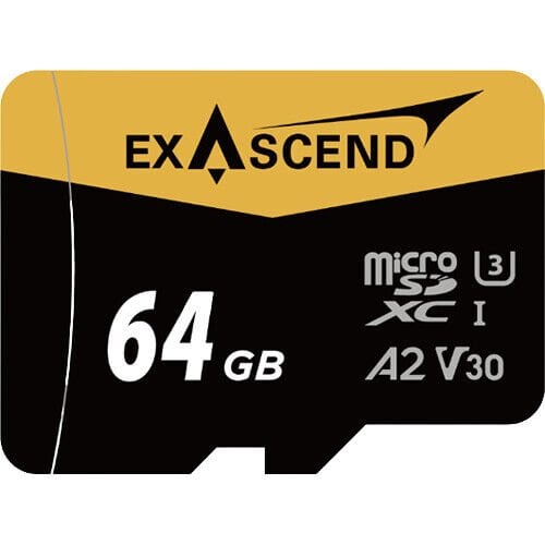 Exascend Exascend Catalyst 64GB microSDXC V30 A2 Hafıza Kartı SD Adaptörlü Görsel 2