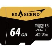 Exascend Catalyst 64GB microSDXC V30 A2 Hafıza Kartı (SD Adaptör ile)