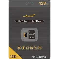 Exascend Catalyst microSD V30, A2 128GB, w/ adapter - 175MB/S Read -150MB/S Write
