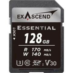Exascend Essential 128 GB V30 UHS I SD 170Mb/S Read - 140Mb/S Write