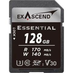 Exascend Essential 128 GB V30 UHS I SD 170Mb/S Read - 140Mb/S Write
