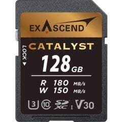 Exascend Catalyst 128 GB V30 UHS I SD 180Mb/S Read - 150Mb/S Write
