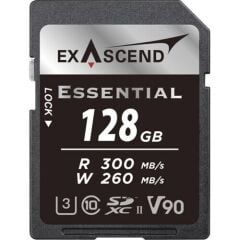 Exascend Essential 128 GB V90 UHS II SD 300Mb/S Read - 260Mb/S Write