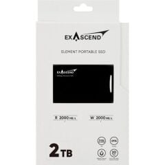 Exascend Element Portable SSD USB Type C 20Gb/s Black 2TB
