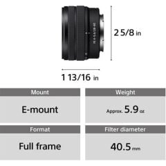 Sony FE 28–60 mm f/4–5.6 Compact Zoom Lens (SEL2860)