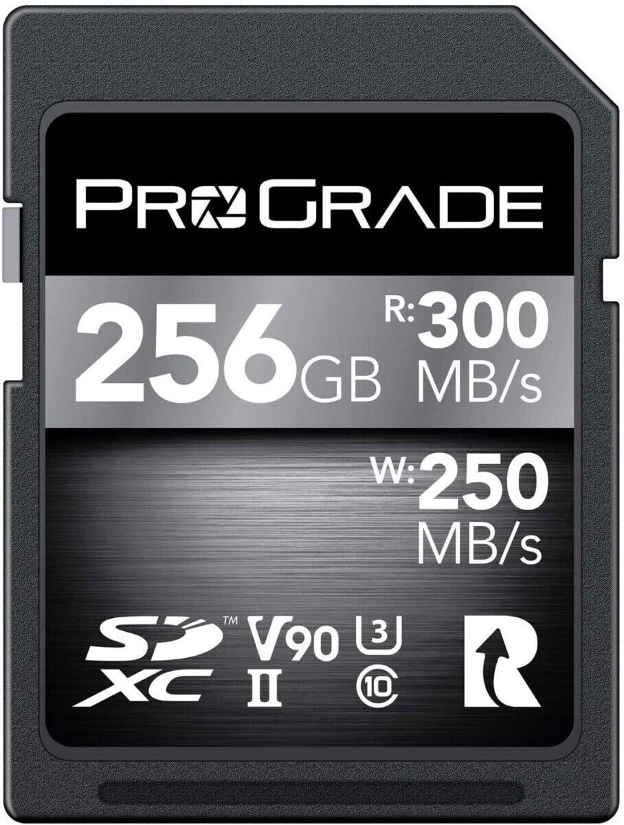 ProGrade Digital COBALT 256GB SDXC UHS-II V90 Memory Card 300MB/Sec Read - 250MB/Sec Write