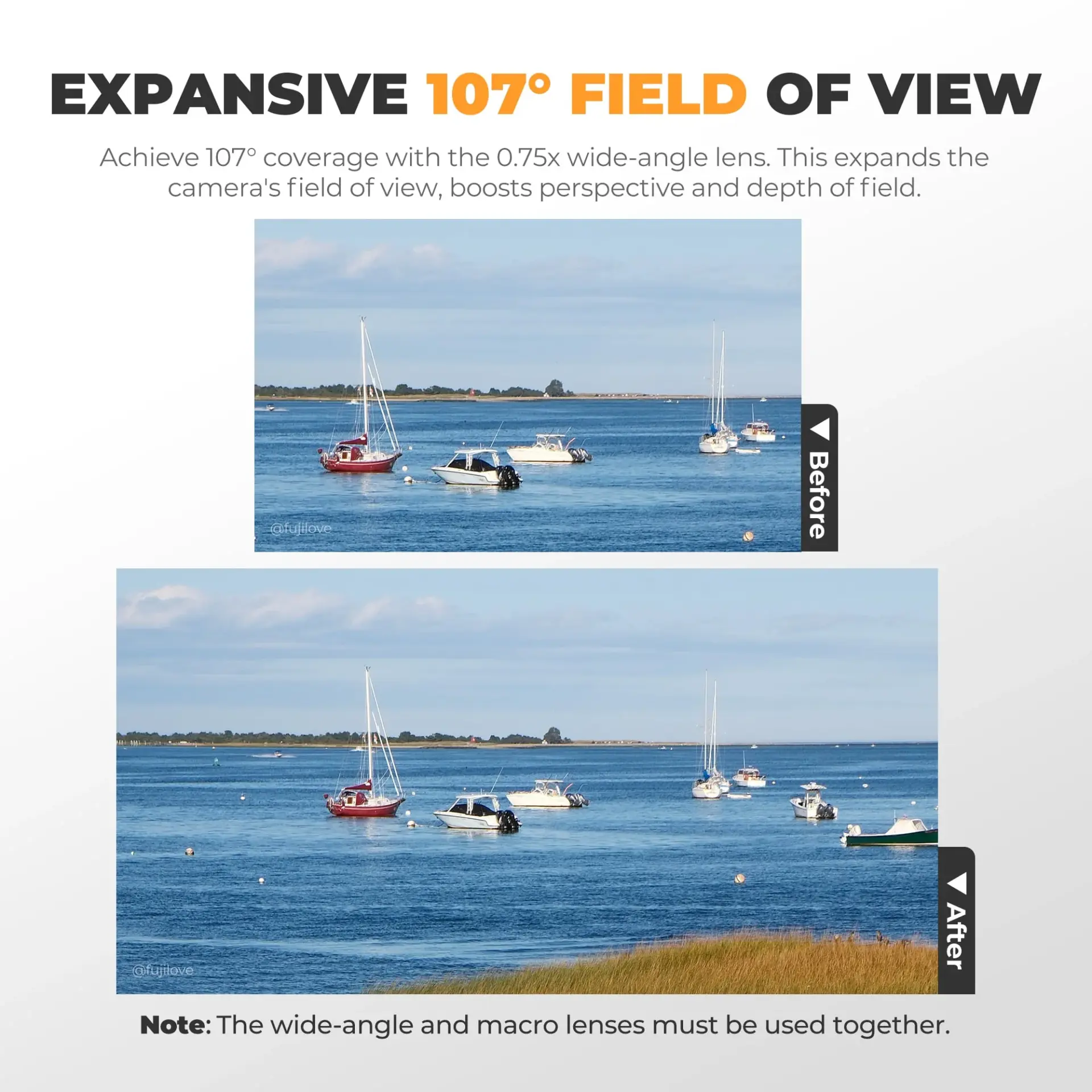 Freewell Freewell 2'si 1 Arada Geniş Açı Makro FUJIFILM X100 Serisi Lens Filtresi Görsel 7
