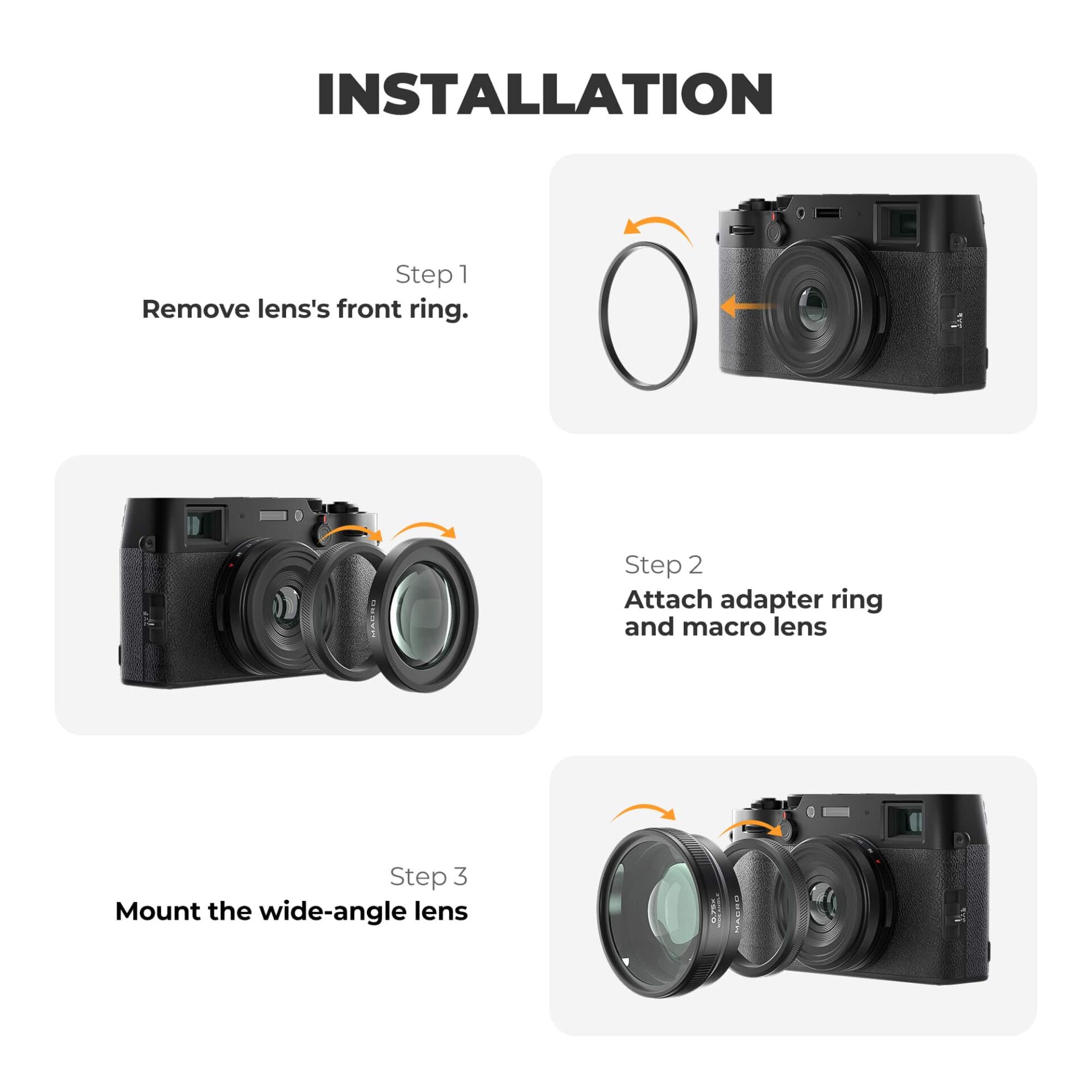 Freewell Freewell 2'si 1 Arada Geniş Açı Makro FUJIFILM X100 Serisi Lens Filtresi Görsel 5