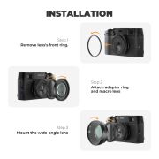 Freewell 2-in-1 Wide-Angle and Macro Lens for FUJIFILM X100 Series (Siyah)