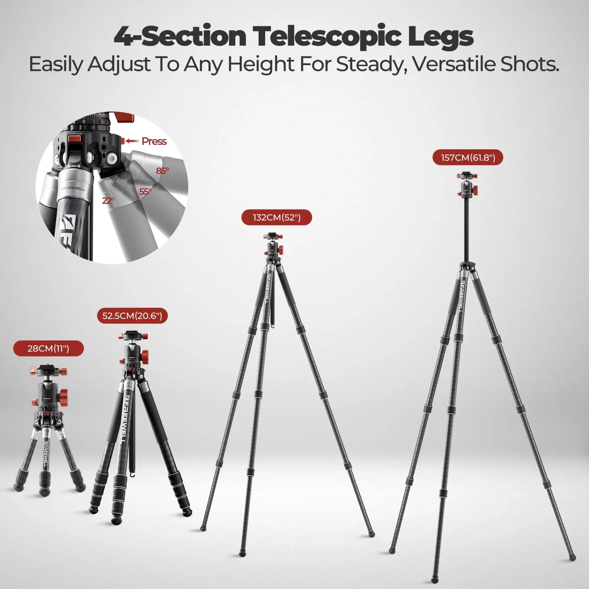 Freewell Freewell The Real Multi 5'i 1 Arada Tripod Görsel 6