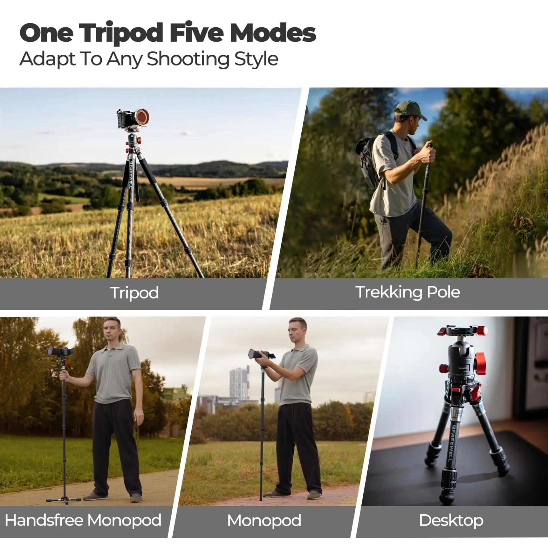Freewell Freewell The Real Multi 5'i 1 Arada Tripod Görsel 8
