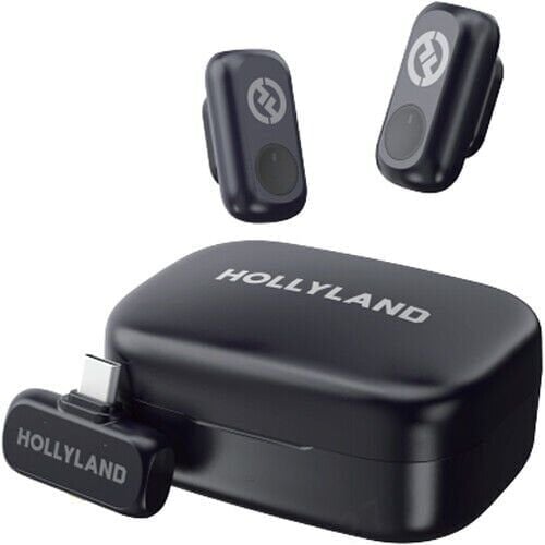 Hollyland Hollyland LARK A1 Duo Type-C Kablosuz Yaka Mikrofonu Sistemi (Siyah) - Ürün Detay Görseli