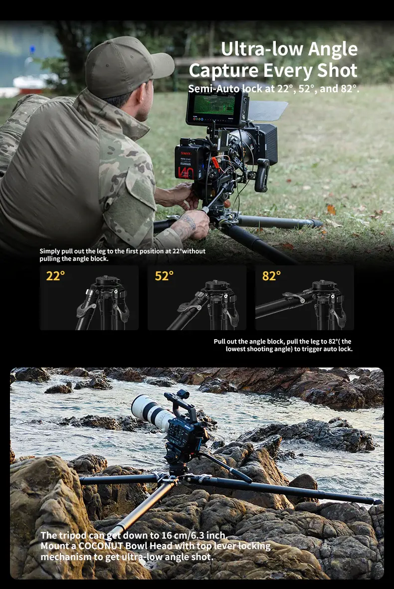 YC Onion YC Onion Pineta & CB7 Cedar Fluid Head Karbon Fiber Tripod Kit Görsel 5