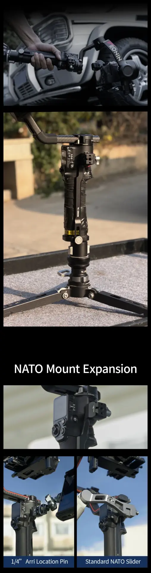 YC Onion YC Onion Teleskopik Uzatma Kolu ve RS Pro Bağlantı Kiti Gimbal Aksesuarı Görsel 7