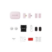 Hollyland LARK A1 Combo Cloud Pink 2 Kişilik Kablosuz Mikrofon Sistemi -Pembe