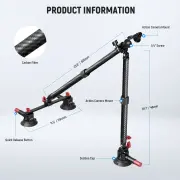 Neewer CA136 Üçlü Vantuzlu Araç İçi/Dışı Kamera Yuvası ve Uzatma Kolu Kiti