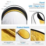 Neewer RF-1520 150x200cm 5 in 1 Katlanabilir Reflektör ve Difüzör Seti