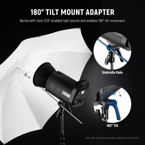 Neewer S101-400W Pro Profesyonel Stüdyo Flaşı (Tek) Görsel 4