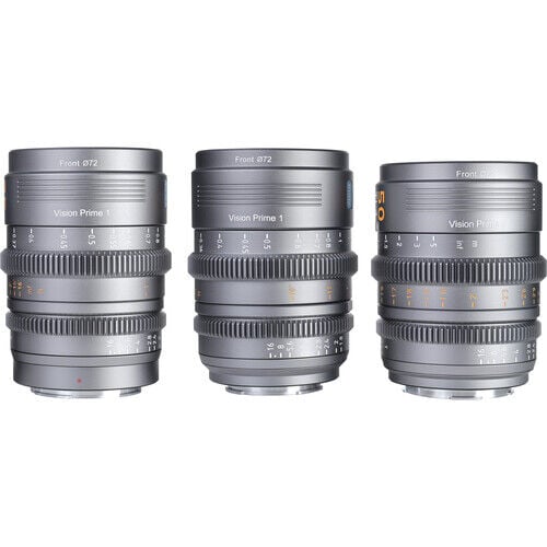 Sirui VP-1 Vision Prime T1.4 Full-Frame Multi-Mount Cine 3'lü Lens Kit