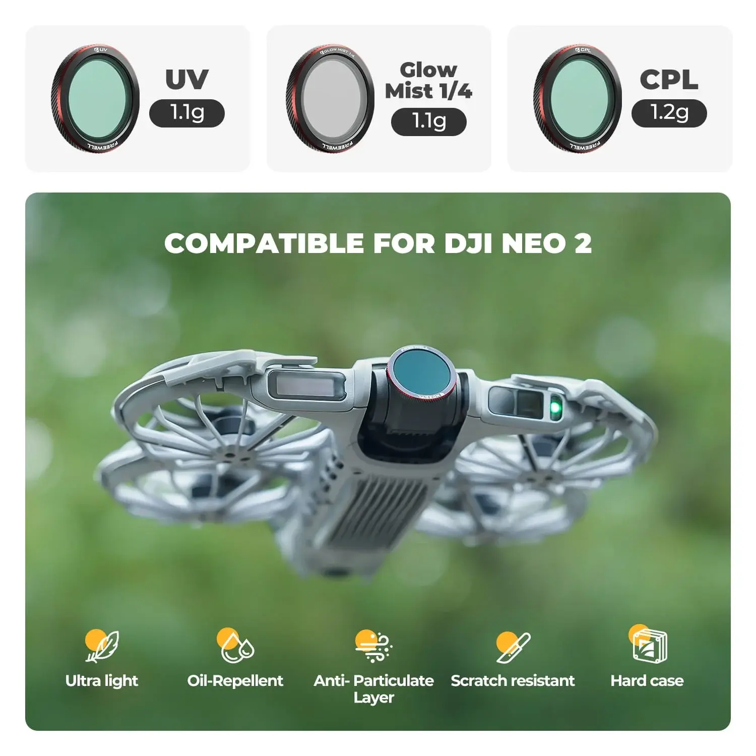 Freewell DJI Neo 2 Filters Everyday 3 Pack Görsel 5
