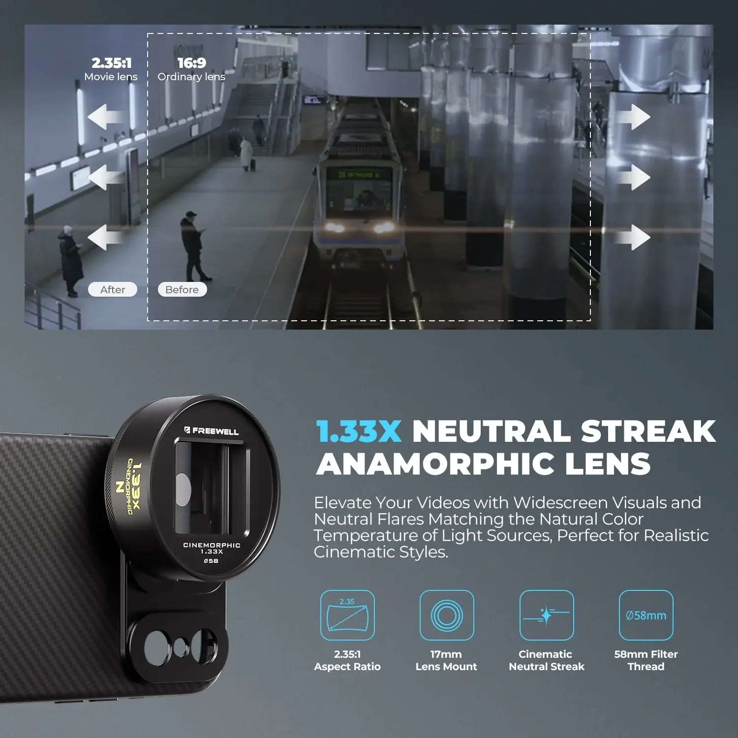 Freewell Freewell 1.33x Anamorphic Lens Görsel 6