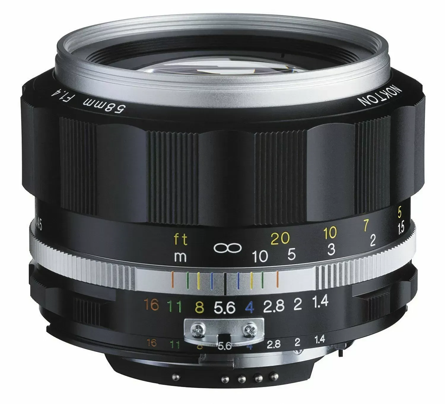Voigtländer Nokton 58mm F1.4 SLIIs Nikon F Mount Lens (Gümüş)