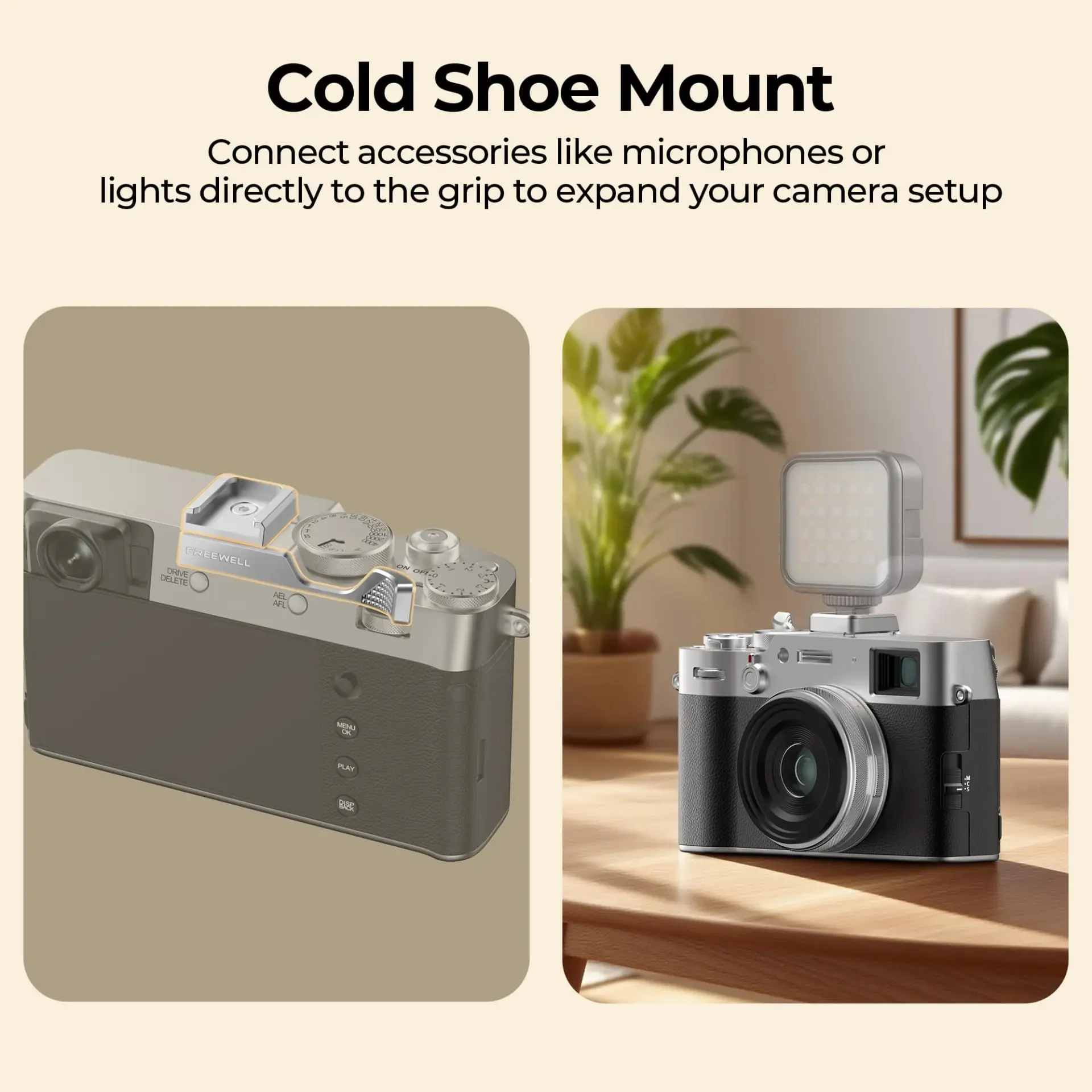 Freewell Freewell Fuji X100VI Flaş Yuvalı Başparmak Elciği Görsel 3