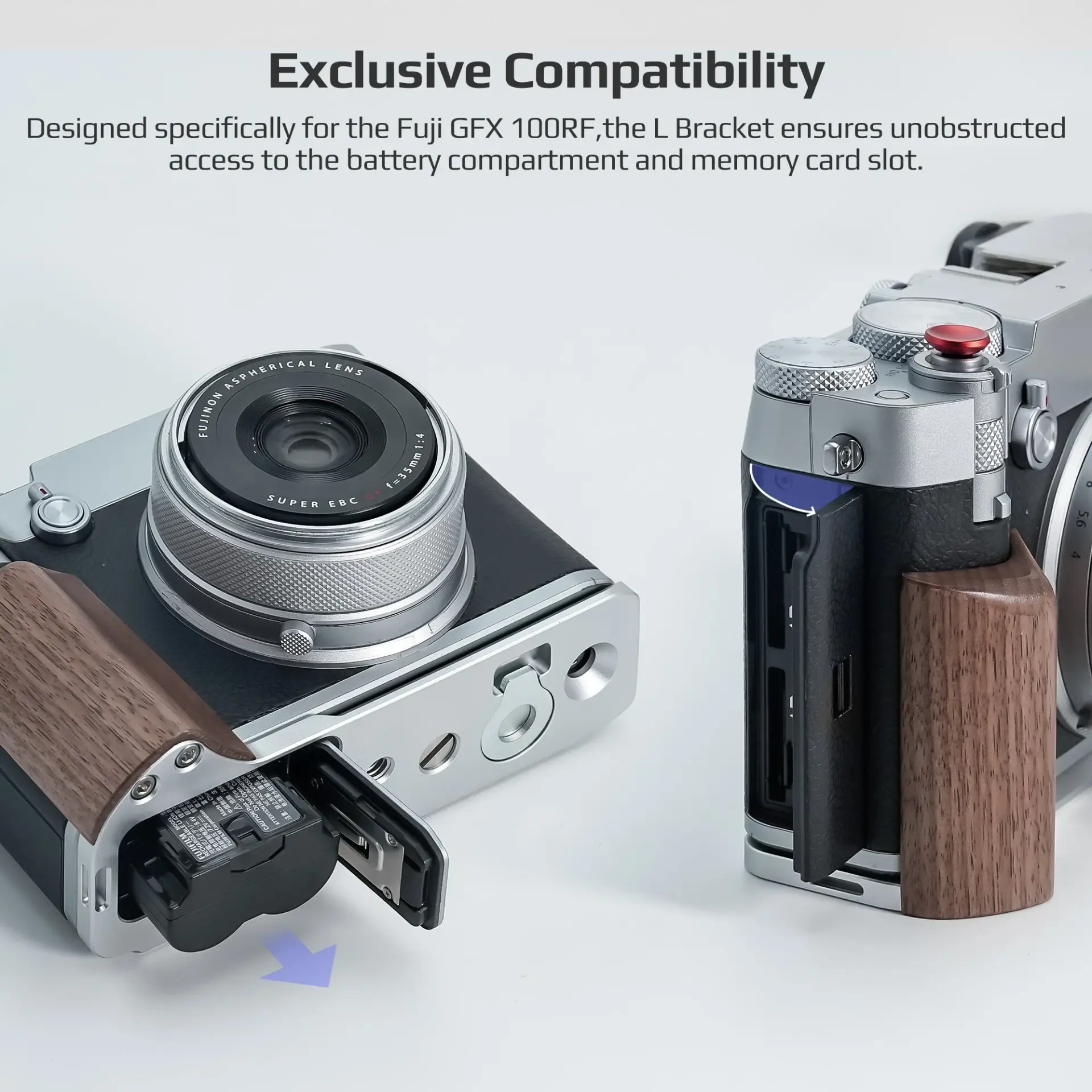 Freewell Freewell Fuji GFX100RF L Bracket Premium Grip Kamera L Braketi Görsel 3