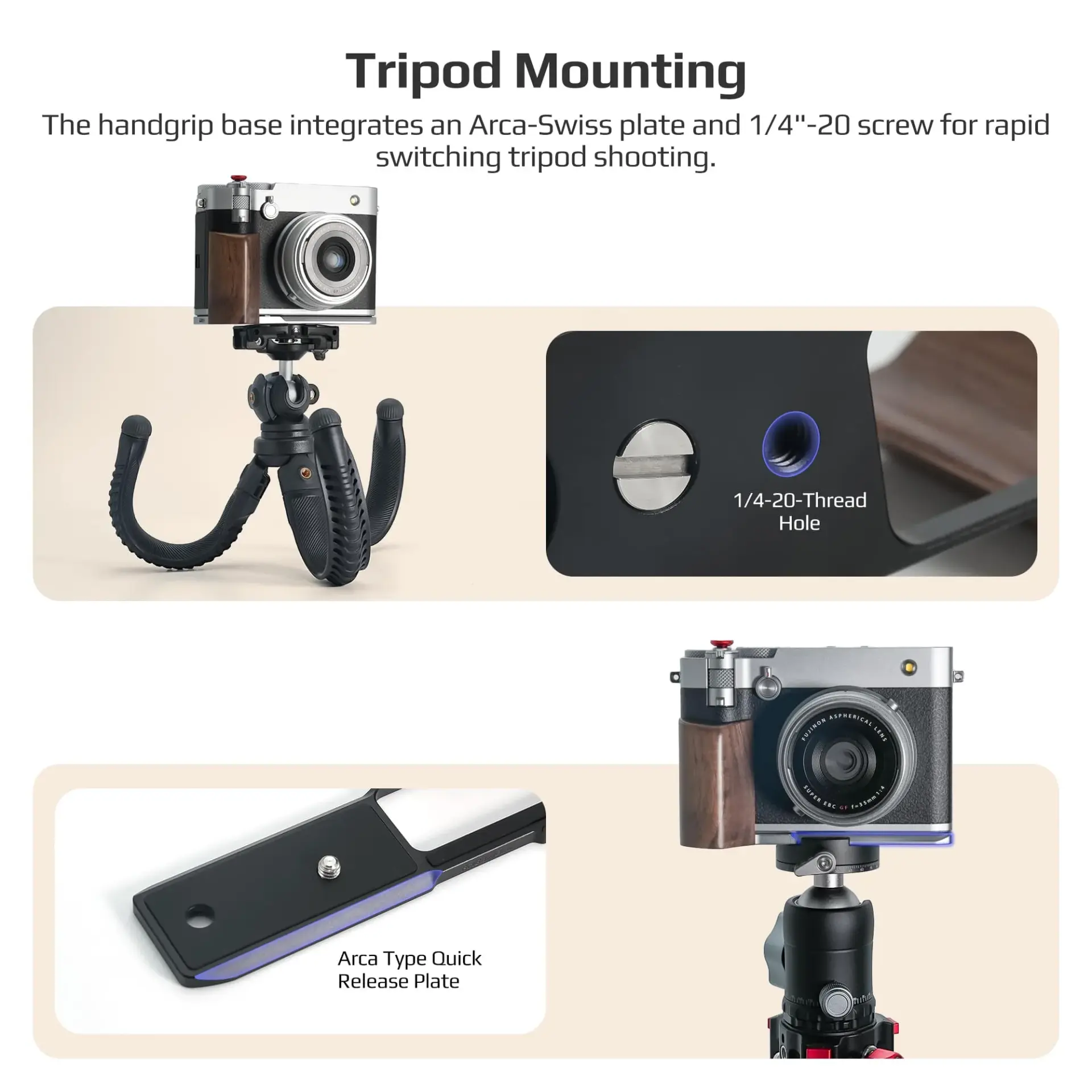 Freewell Freewell Fuji GFX100RF L Bracket Premium Grip Kamera L Braketi Görsel 5