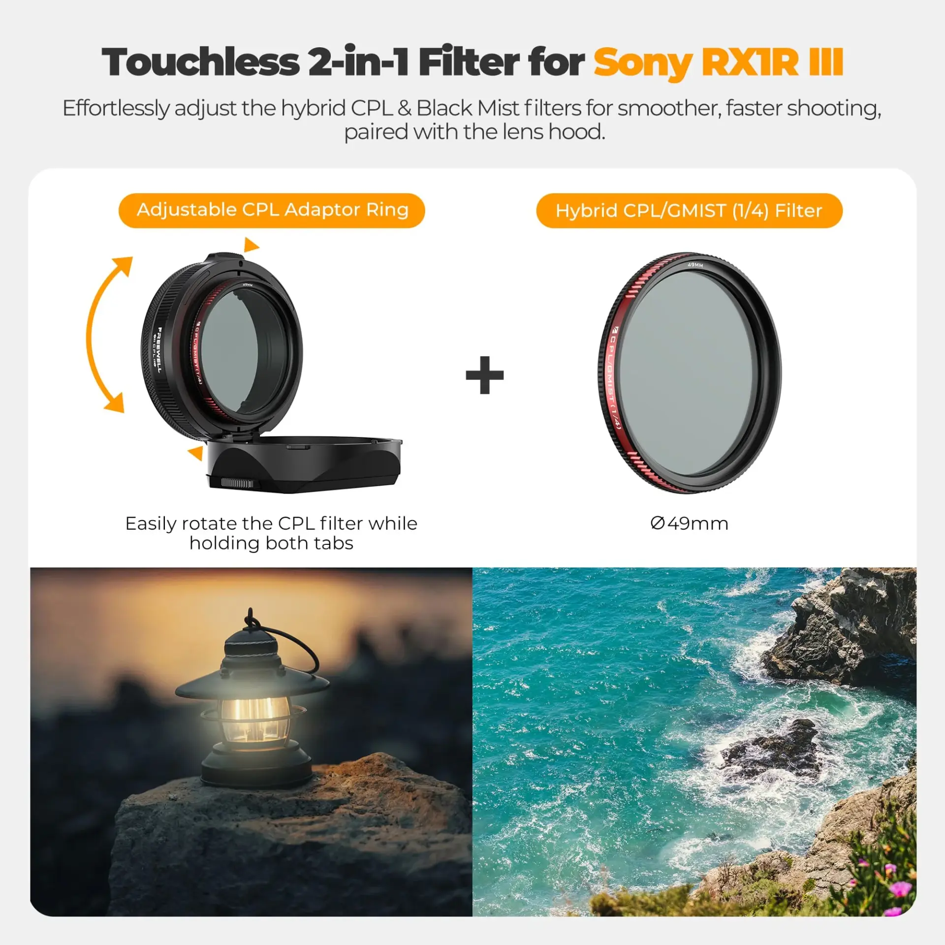 Freewell Freewell Sony RX1R III The Real Lens Hood Görsel 2